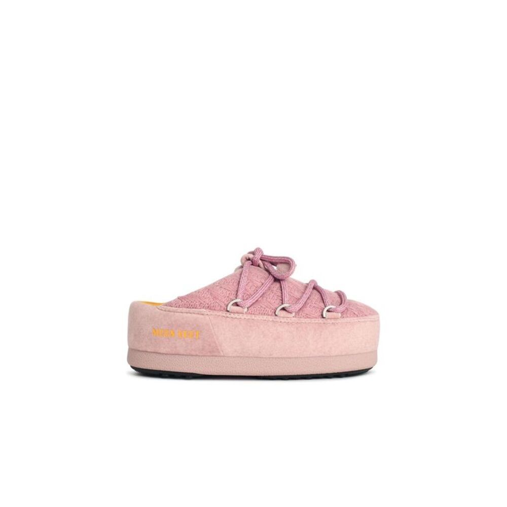 Moonboot 'Evx' Pink Wool Blend Knit Mules Women